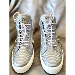 GIUSEPPE ZANOTTI Snakeskin High-top Sneakers